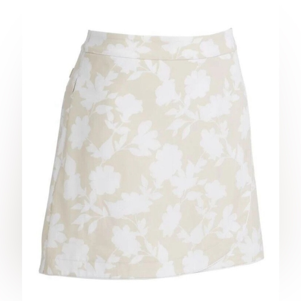 G/FORE White and Cream Floral Mini Skirt (NWT)